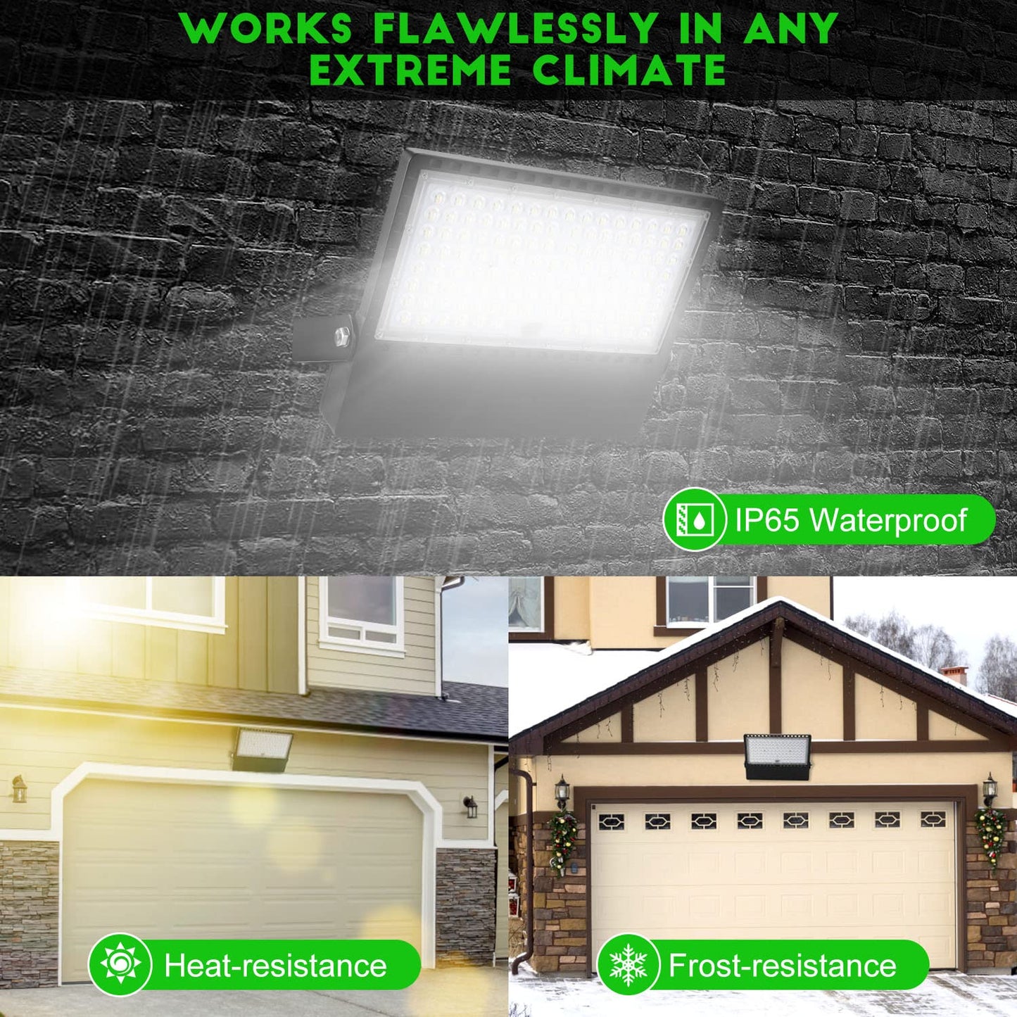 Juyace Led Stadium Flood Light Outdoor 36000Lm 1500W Equivalent Super Bright Commercial Area Lighting 100-277V 5000K Daylight IP65 Waterproof Arena