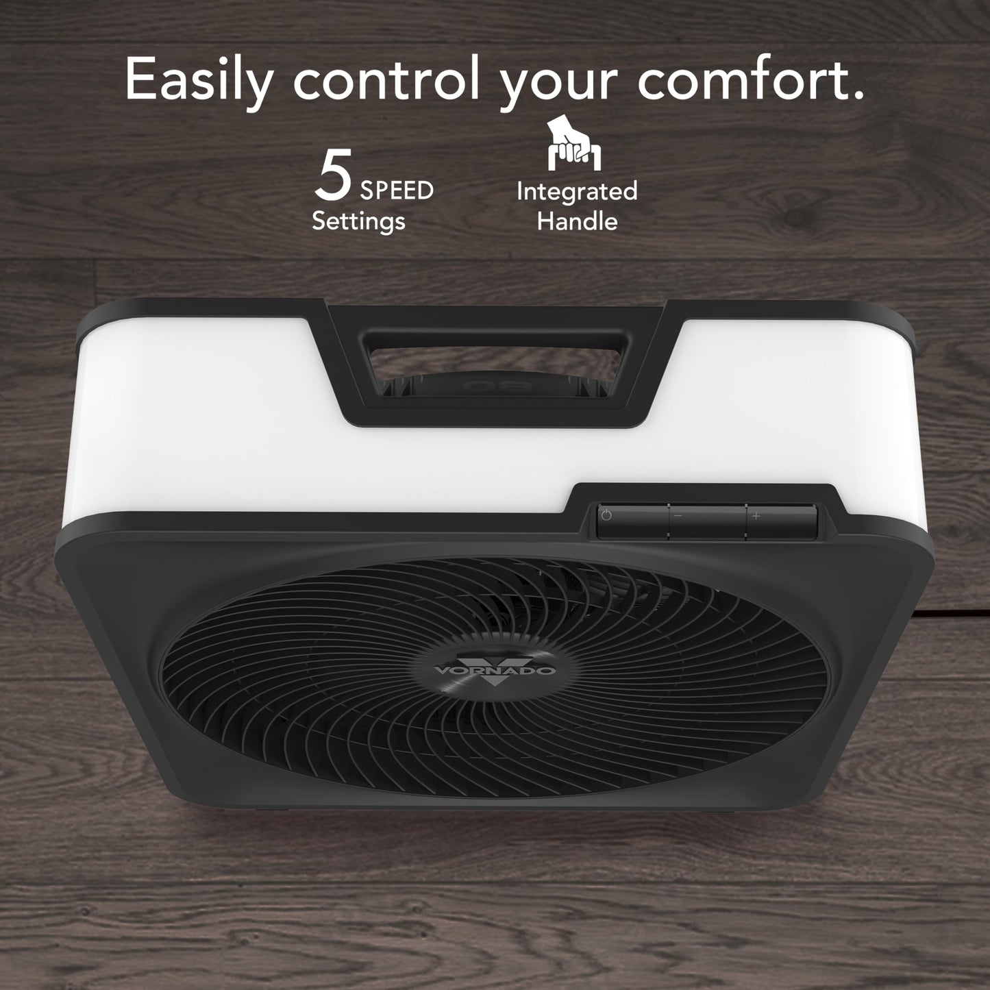 Vornado Model 80 High Velocity Box Fan, 20 Inch, 5 Speeds, Powerful Airflow