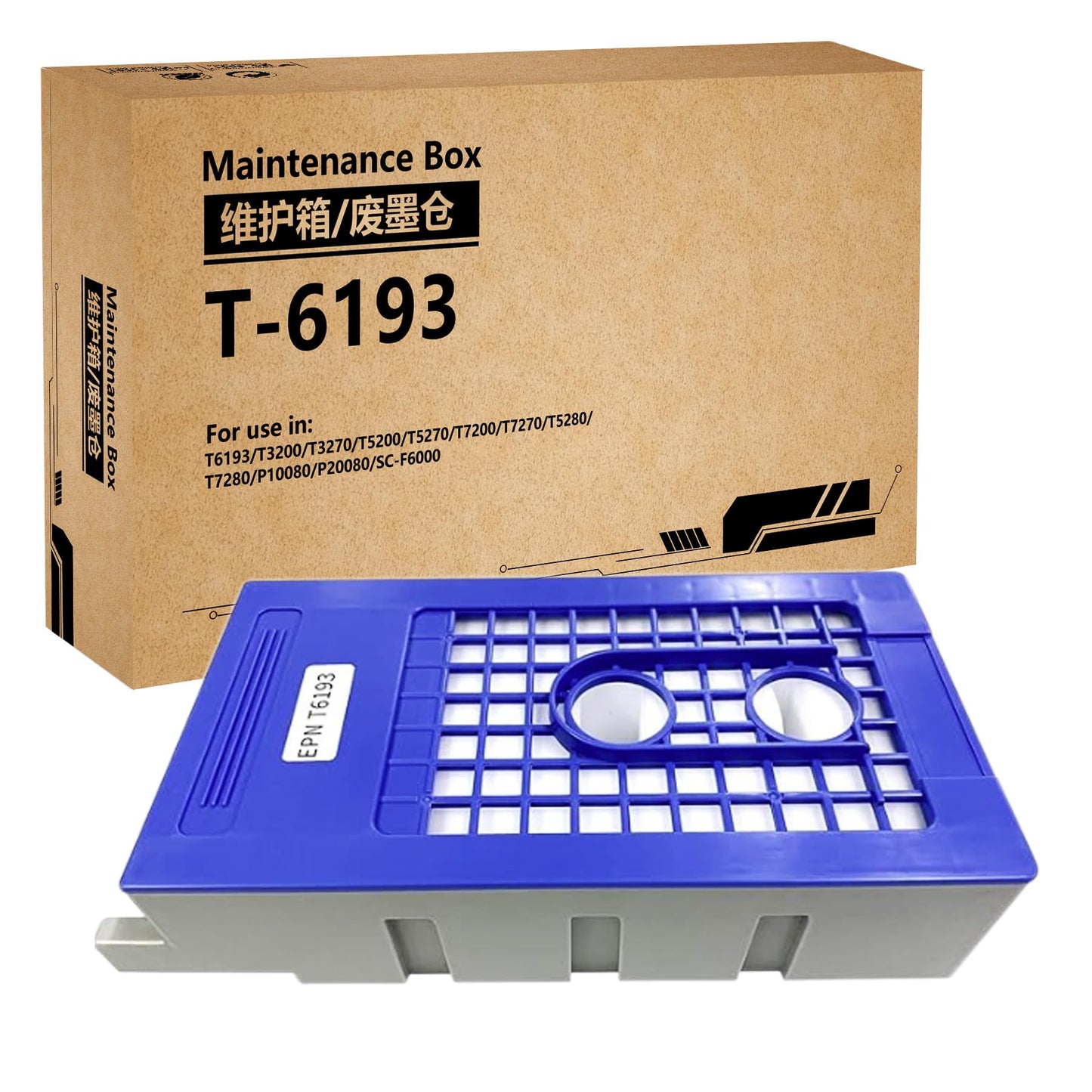 HEMEINY T6193 C13T619300 Ink Maintenance Box Compatible with SureColor T3000 T5000 T7000 T3200 T5200 T7200 T3080 T5080 T7080 F6000 T3200D T5200D