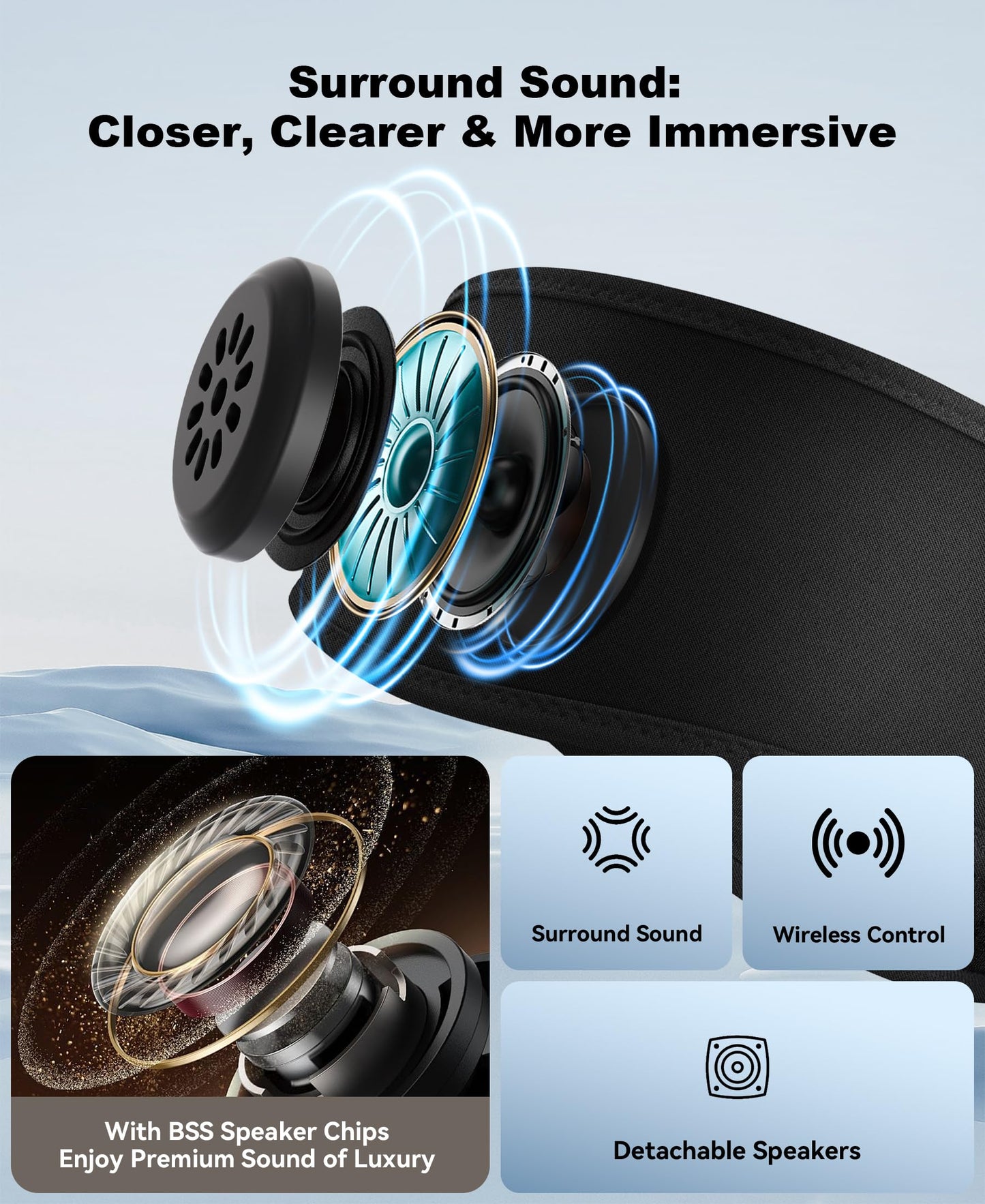 MUSICOZY Sleep Headphones Bluetooth 5.4 Headband, Sports Wireless Earphones Sweat Resistant Earbuds Sleeping Headphone with Ultra-Thin HD Stereo…