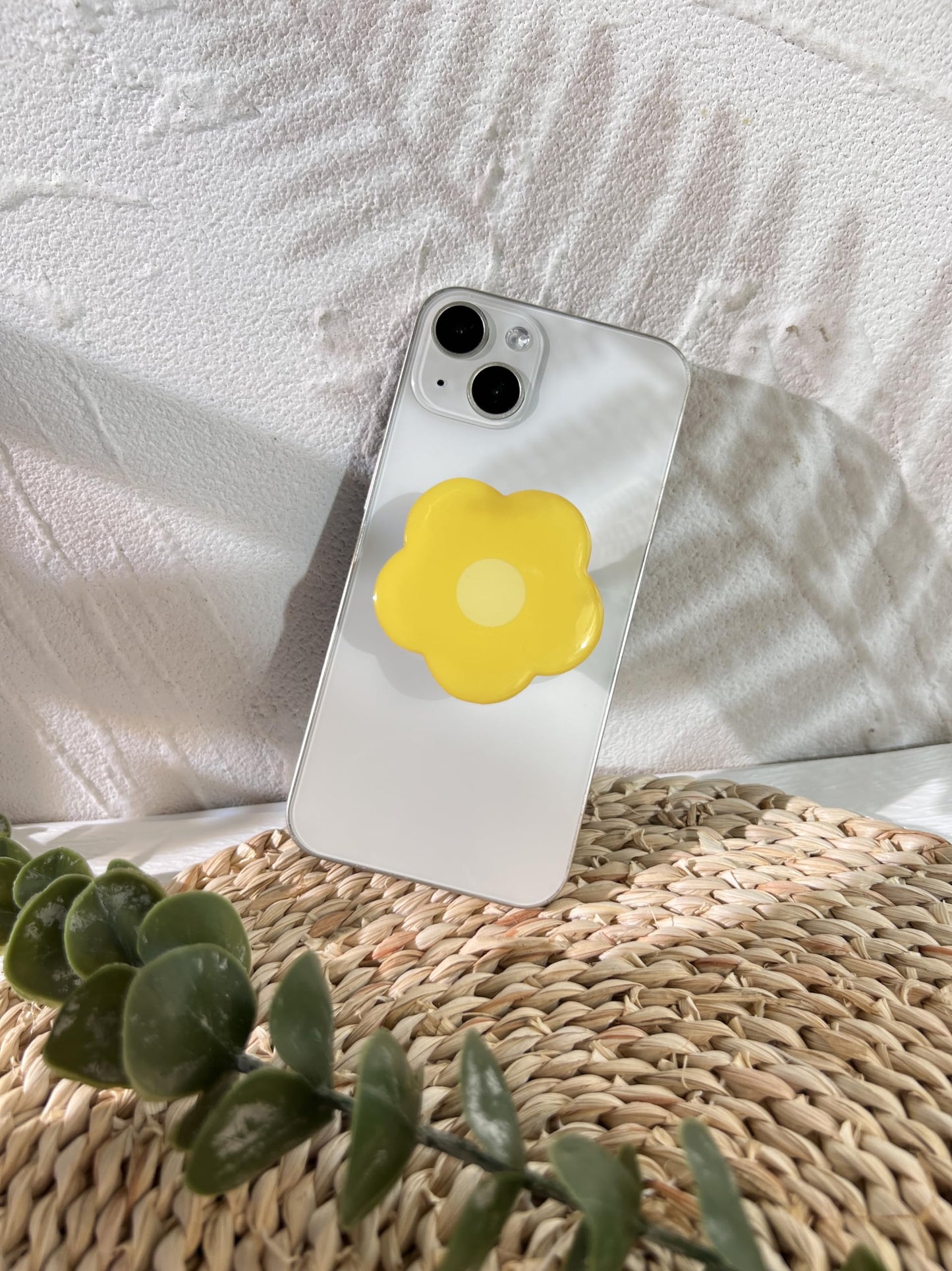 Cartoon Flowers Phone Grip Stand, Cute Clear Cell Phone Holder,Collapsible Cell Phone Accessory, Phone Charms Holder Support with Transparent Base