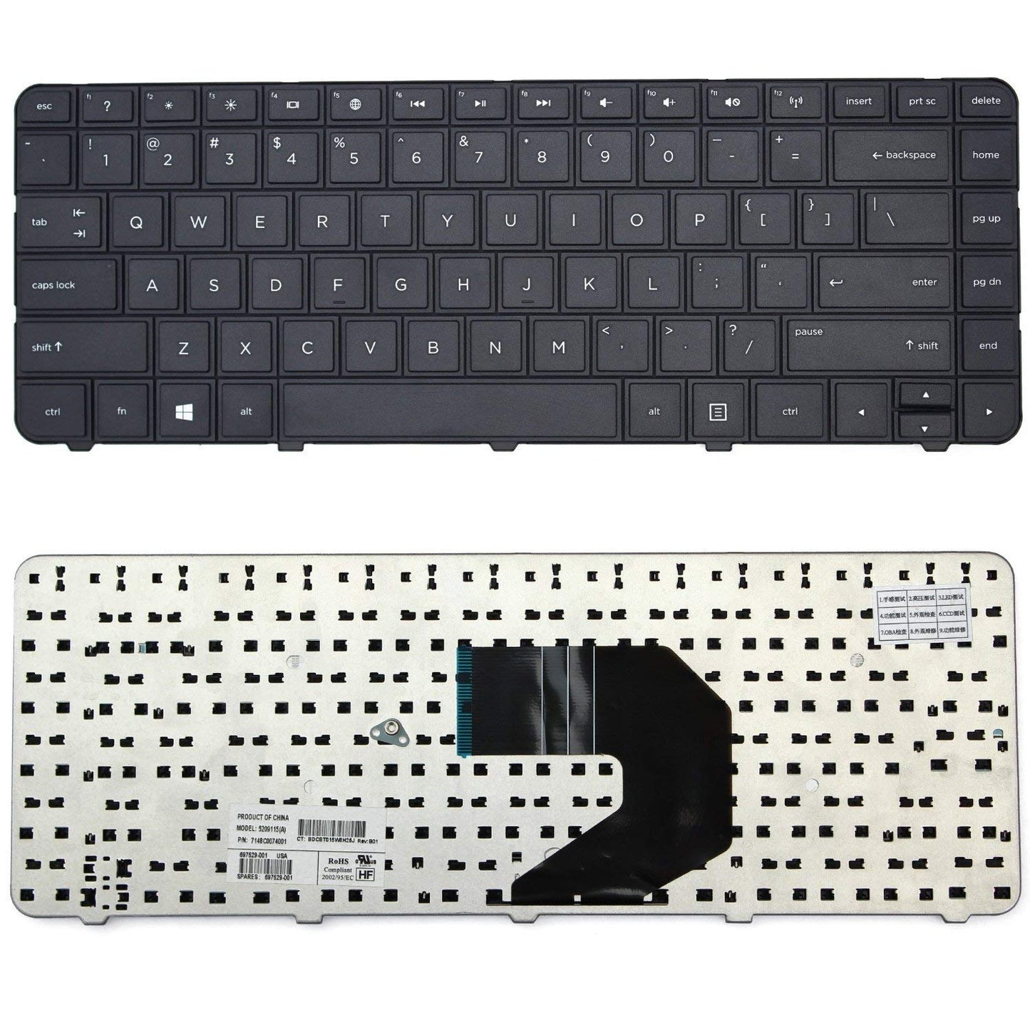 CCYO US Layout Replacement Laptop Keyboard for HP Pavilion CQ57 CQ58 G4-1000 G6-1000 2000 2000-100 2000-200 2000-300 2000-2b19wm 2000-2c29nr