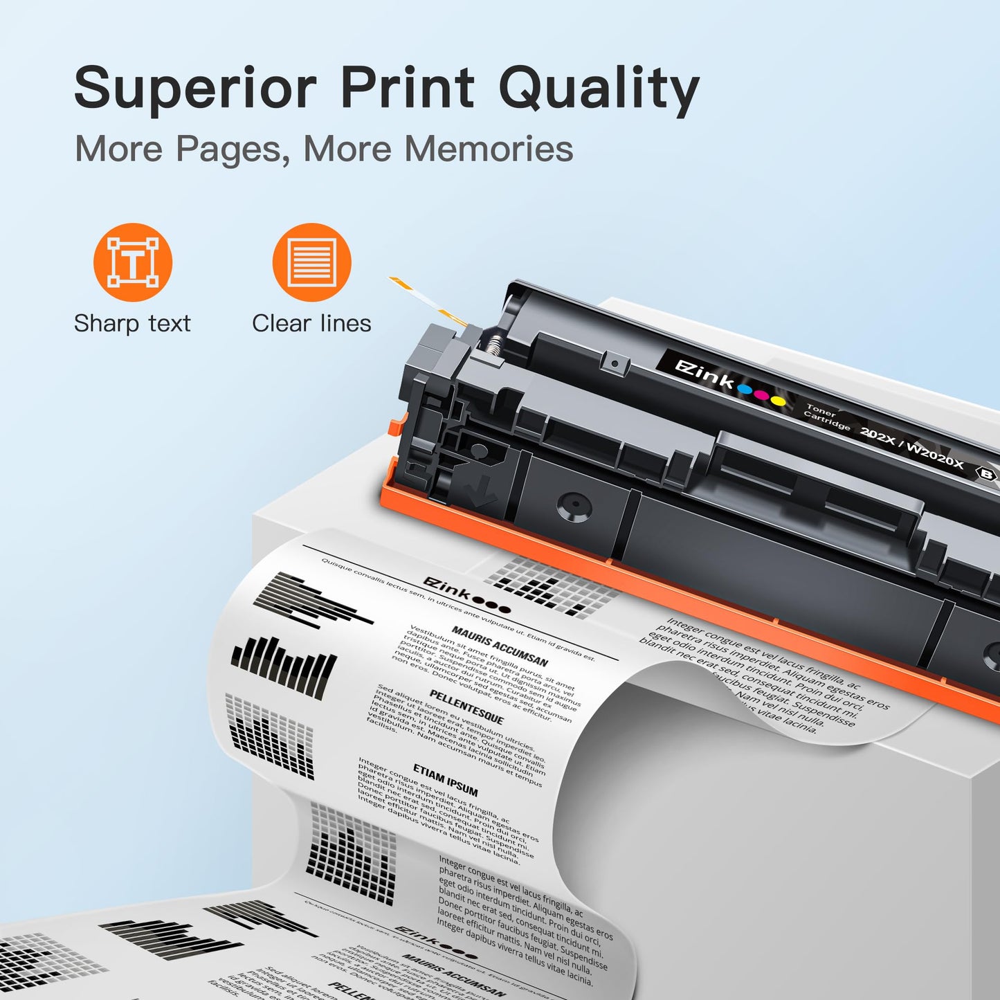 E-Z Ink Compatible Toner Cartridge Replacement for HP 202X 202A CF500X CF500A to use with Color Pro MFP M281fdw M281cdw M281fdn M254dw M254 M281 (2