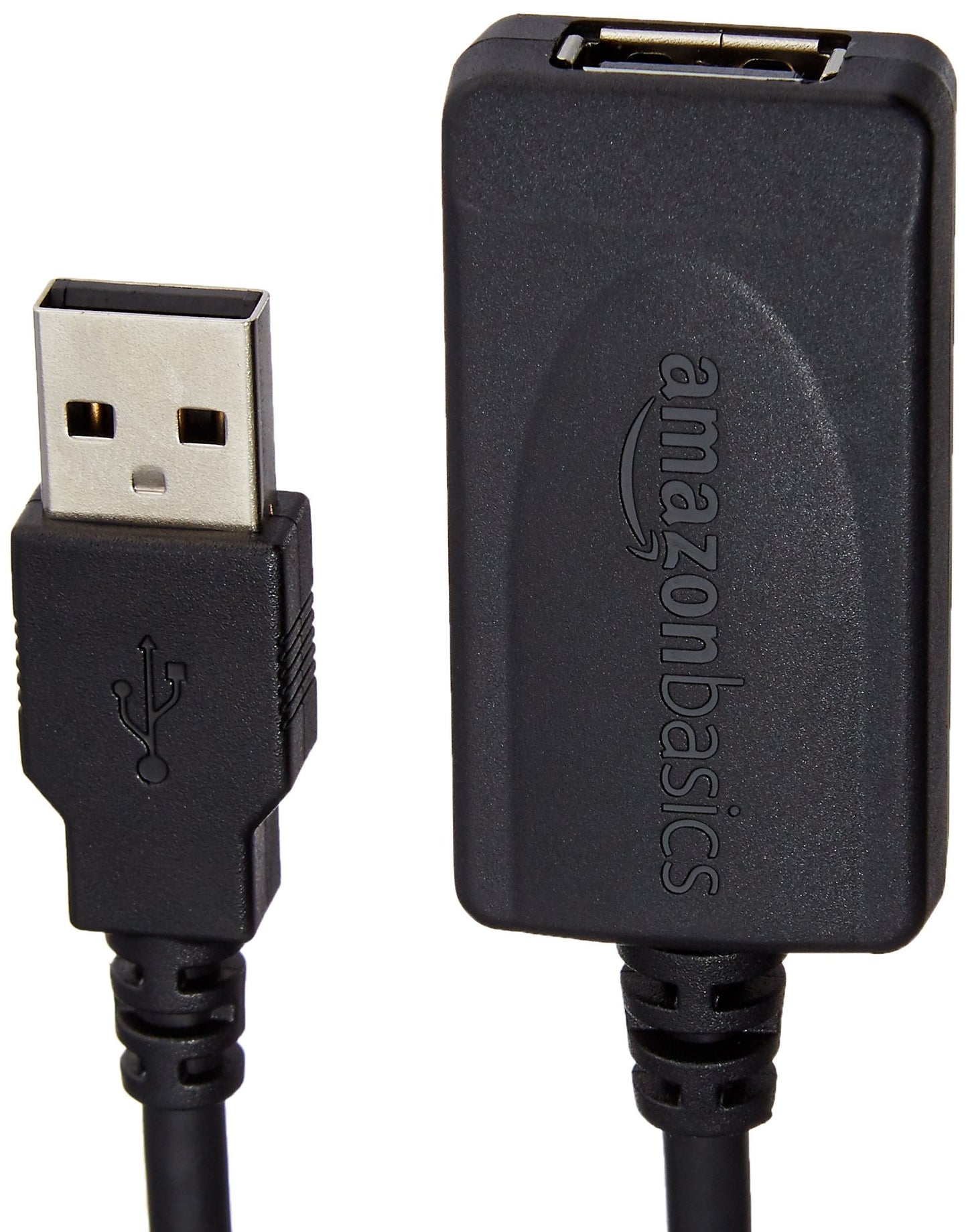 Amazon Basics USB-A 2.0 Extension Cable, for Printer, Mouse or Keyboard, Male to Female, 480Mbps Transfer Speed, 32 Feet, Black