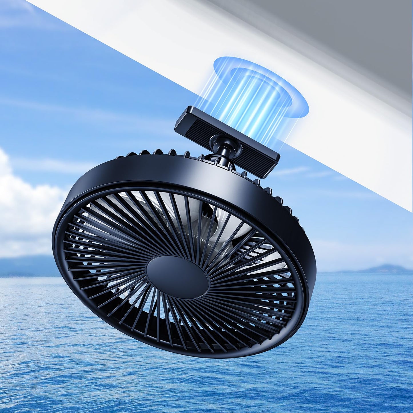 Nauttxon 6.6 Inch 3000mAh Magnetic Fan For Cruise Ship Cabin Wall Ceilings
