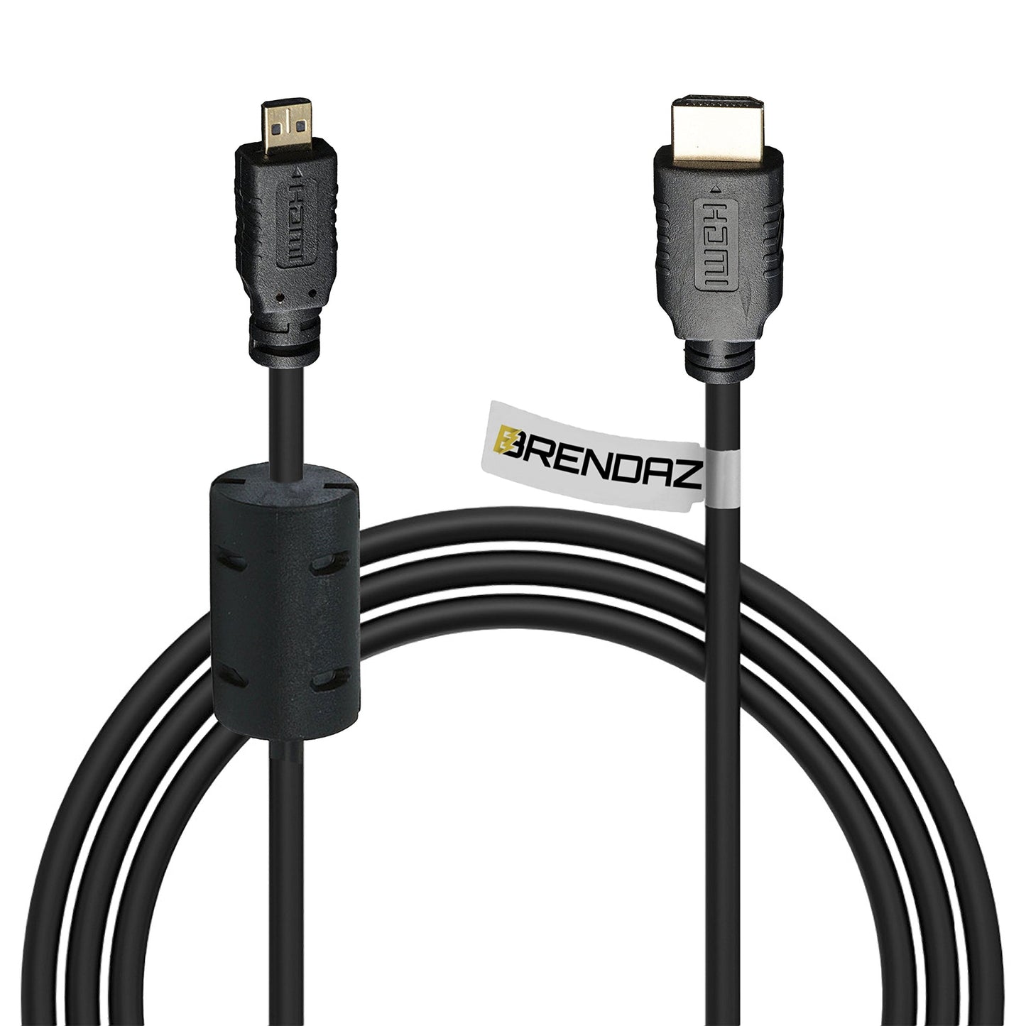 Micro HDMI Cable High Speed + Mini USB Cable Kit by BRENDAZ for GoPro HERO4 Black HERO4 Silver, HERO3+ HERO3 Cameras, HDMI Supports Ethernet Channel