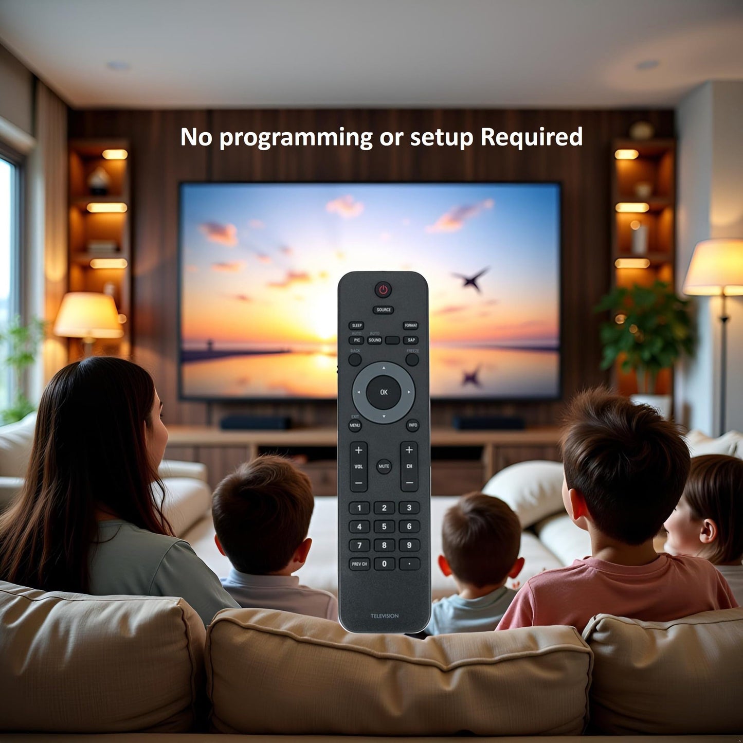 Universal Remote Control Compatible for All Philips LCD LED TV - Not Setup Required