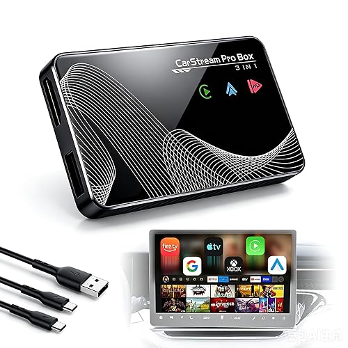 Joywind 2026 Upgraded ? 3-in-1 ? HDMI Input Car TV & Wireless CarPlay Adapter & Android Auto, i-Phone/Android Phone to Your Vehicle, Plug & Play
