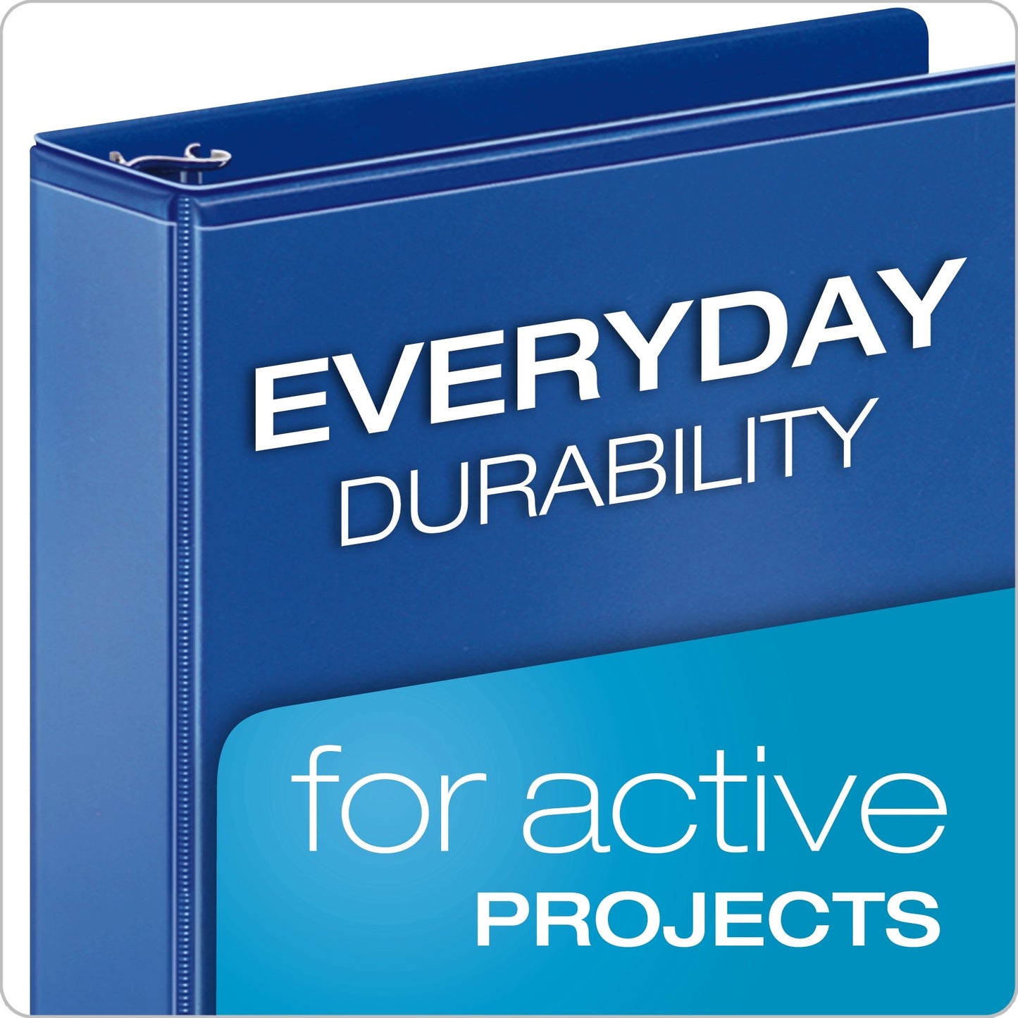 Cardinal Performer ClearVue Non-Locking Round Ring Binder, 1.5-Inch, Blue (67326)