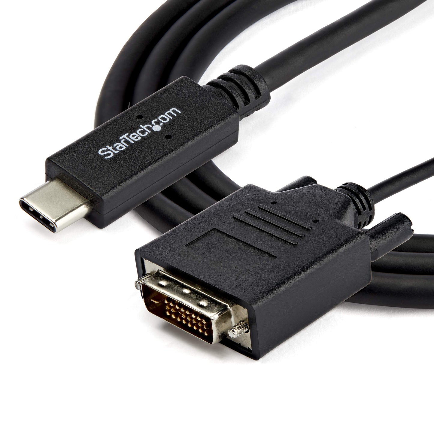 StarTech.com 3.3 ft / 1 m USB-C to DVI Cable - USB Type-C Video Adapter Cable - 1920 x 1200 - Black (CDP2DVIMM1MB)