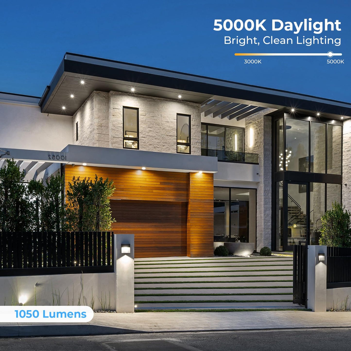 GvvooHome 10 Pack PAR38 LED Outdoor Flood Light Bulbs, 100W Equivalent, 5000K Daylight White, Dimmable Waterproof LED Floodlight for Porch Yard