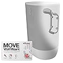 Sound Bass Move Speaker Wall Mount Bracket, Weatherproof, Compatible with Sonos Move Version 1 & 2, Including Mounting Accessories, Lunar White