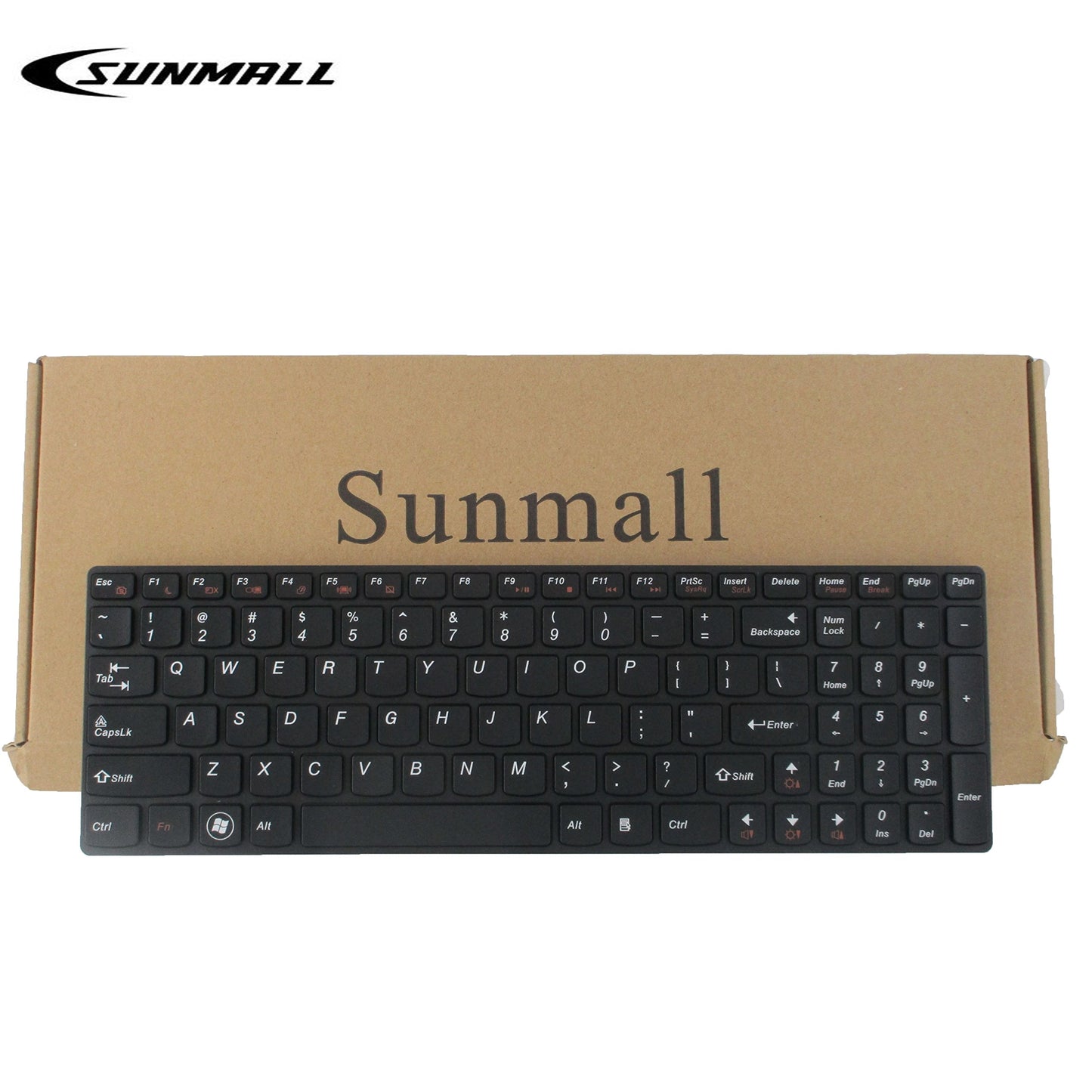 SUNMALL Keyboard Replacement with Frame Compatible with Lenovo Ideapad G580 G580A G585 G585A V580 V585 Z580 Z580A Z585 Z585A N580 N581 N585 N586