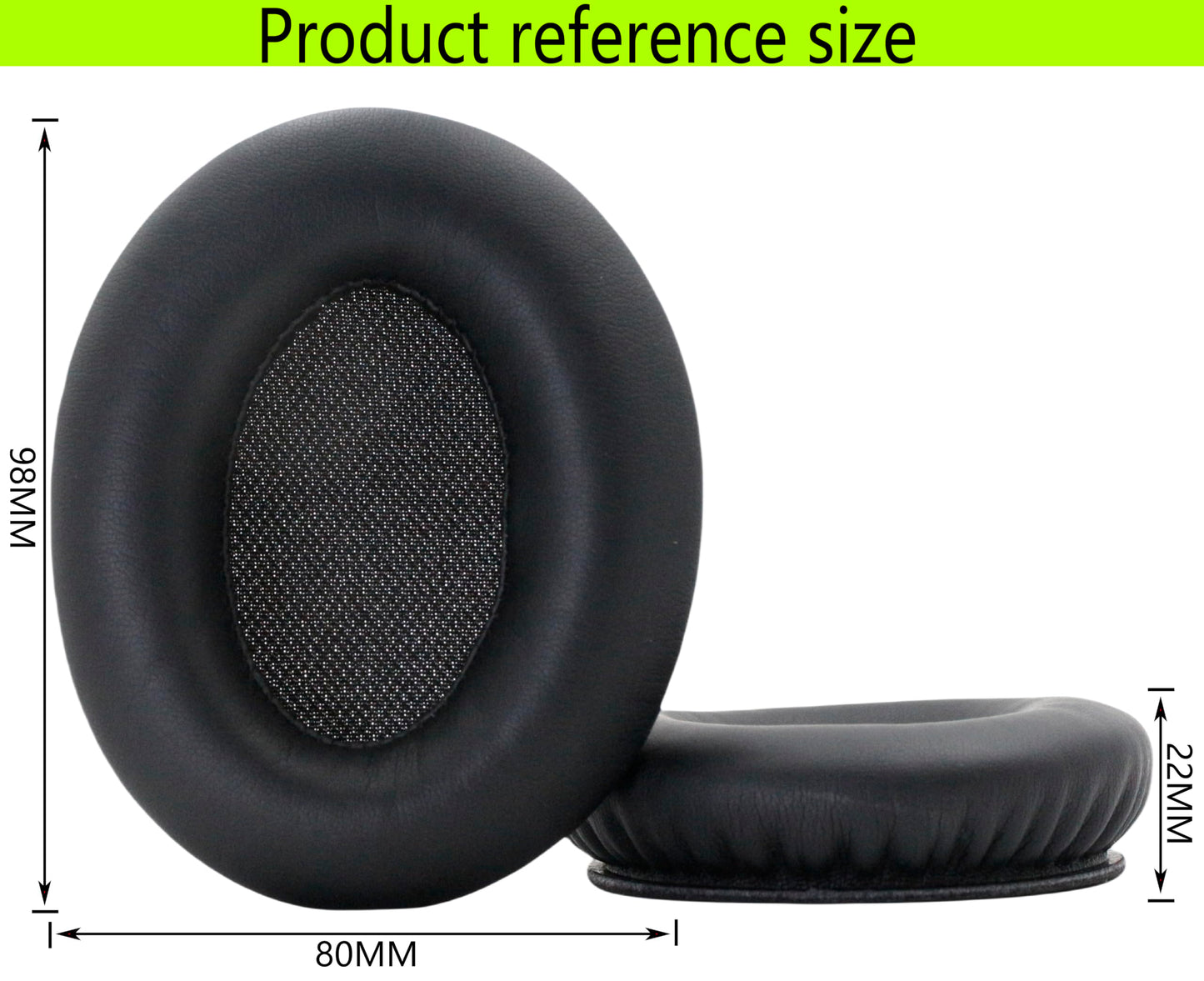 Replacement Ear Pads Compatible with Srhythm Version NC25 Earphones /NC35 Earphones Soft Protein Skin Memory Foam Made of Repair Accessories (Black)