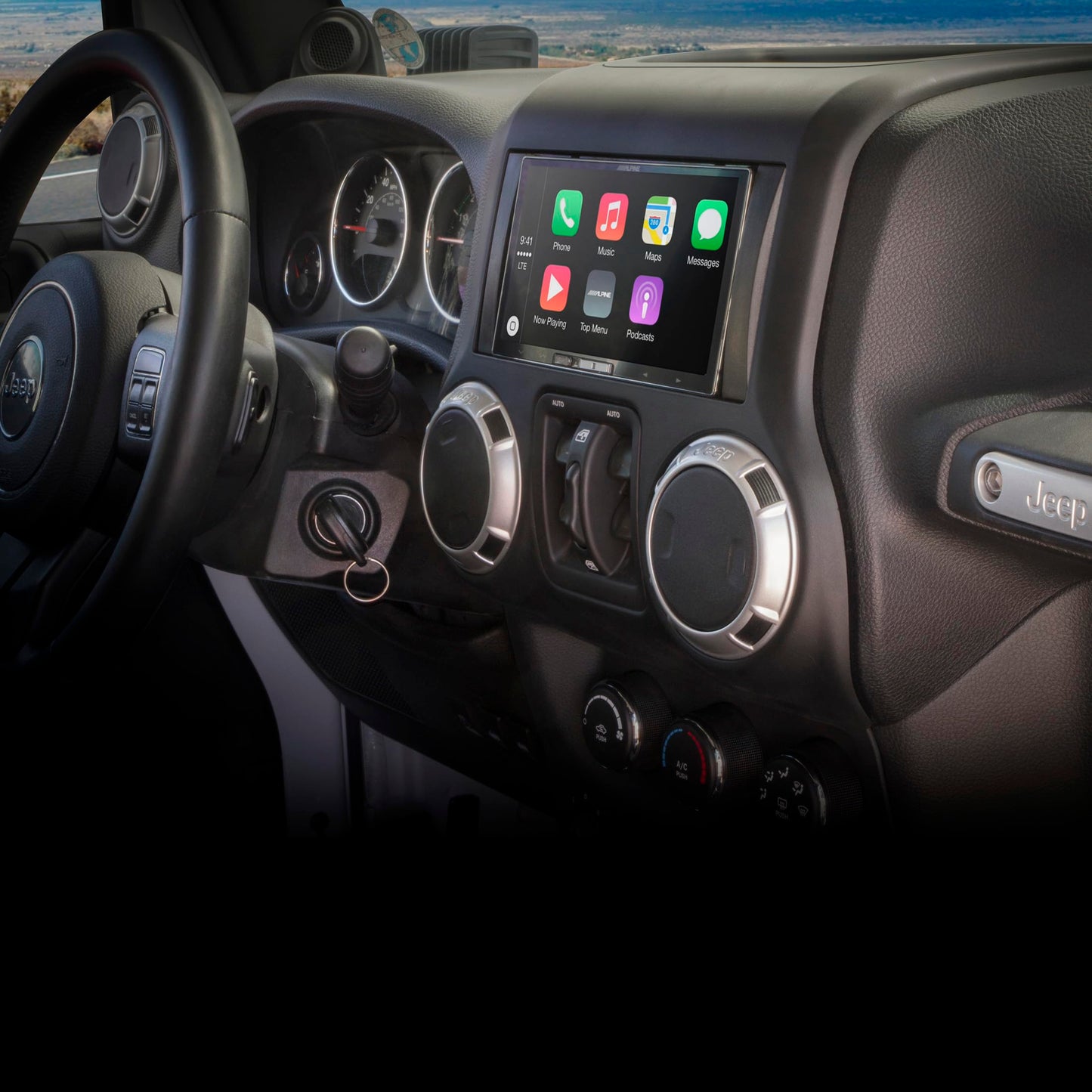Scosche ICCR6BN Double DIN Radio Installation Dash Kit Compatible with Select 2007-2019 Chrysler, Dodge, Jeep and RAM Vehicles - Complete Aftermarket