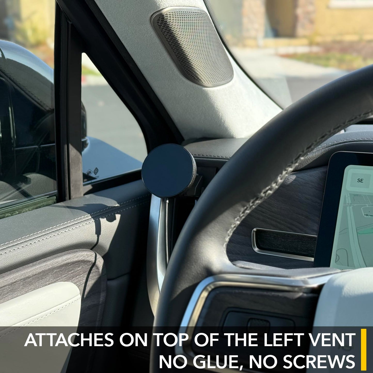 TWRAPS Dashboard Phone Holder for Rivian R1S & R1T, Compatible with iPhone and Android Cases, No Glue or Screws Anchors on Dash AC Vents, R1 2021-2026