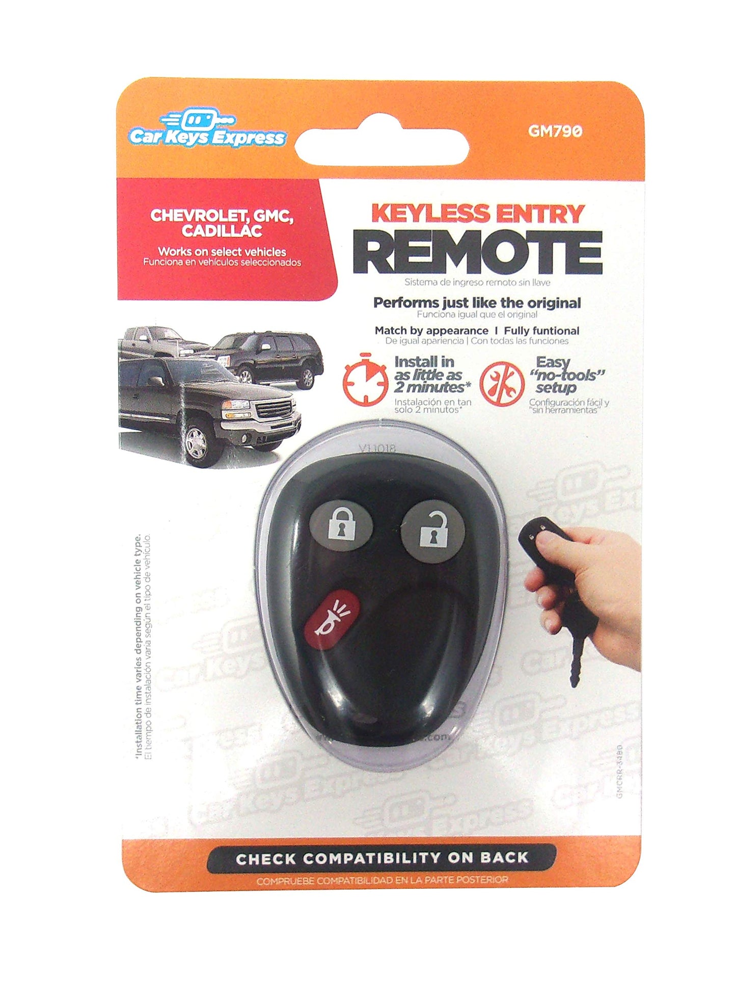 Car Keys Express 3 Button Remote for GM