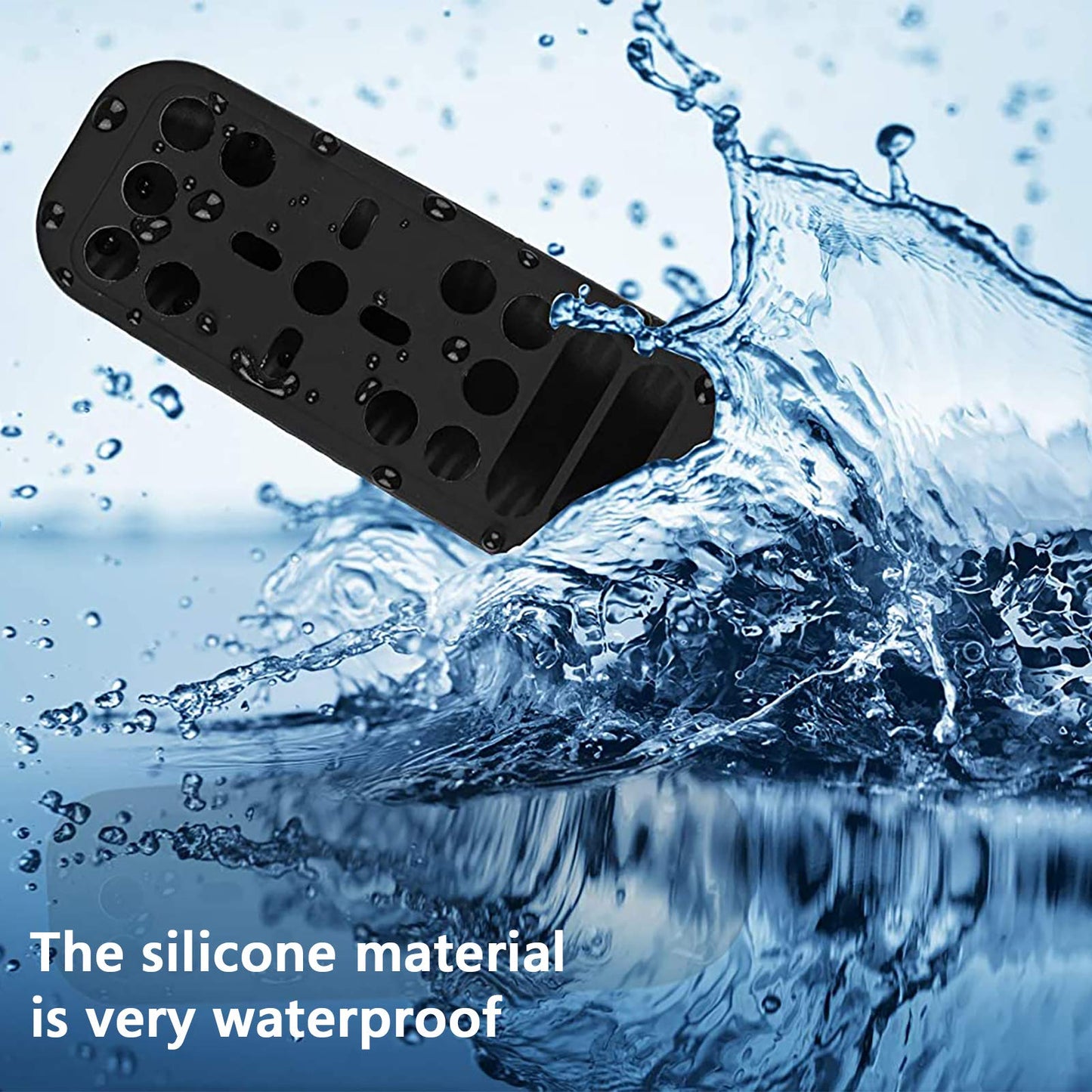 Geekria Remote Control Cover Compatible with Sony PlayStation 5, Silicone Skin Case, Shock-Absorption Washable, Full Body Protective Sleeve (Black)