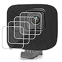 FitStill Windslayer Cover and Lens Screen Protector for Go Pro Hero 11 Black Mini,Noise Reduction Cover+Screen Protector (3 Pack) + Lens Cap (2