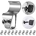 HUXOR (10 Pack) Vinyl Siding Clips Hooks, No-Hole Needed Outdoor Siding Hangers for Mounting Home Security Cameras, Stainless Steel