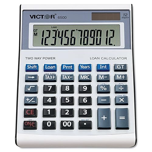 6500 Executive Desktop Loan Calculator, 12-Digit Lcd