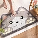 Molesun Cute Cat Bath Mat, Plush Microfiber Bathroom Rug Water Absorbent Bath Rug Non-Slip Soft Shower Rug Thick Shaggy Animal Floor Mats, Machine…