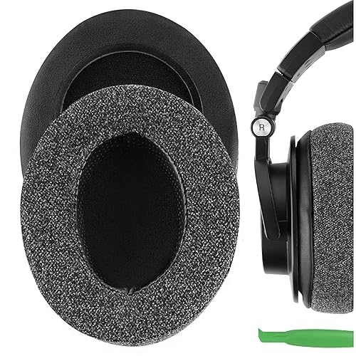 Geekria Comfort Linen Replacement Ear Pads for Audio-Technica ATH-M50XBT, M50xBT2, M50X, M40X, M30X, M20X, M10X, ATH-ANC9 Headphones, Repair Parts