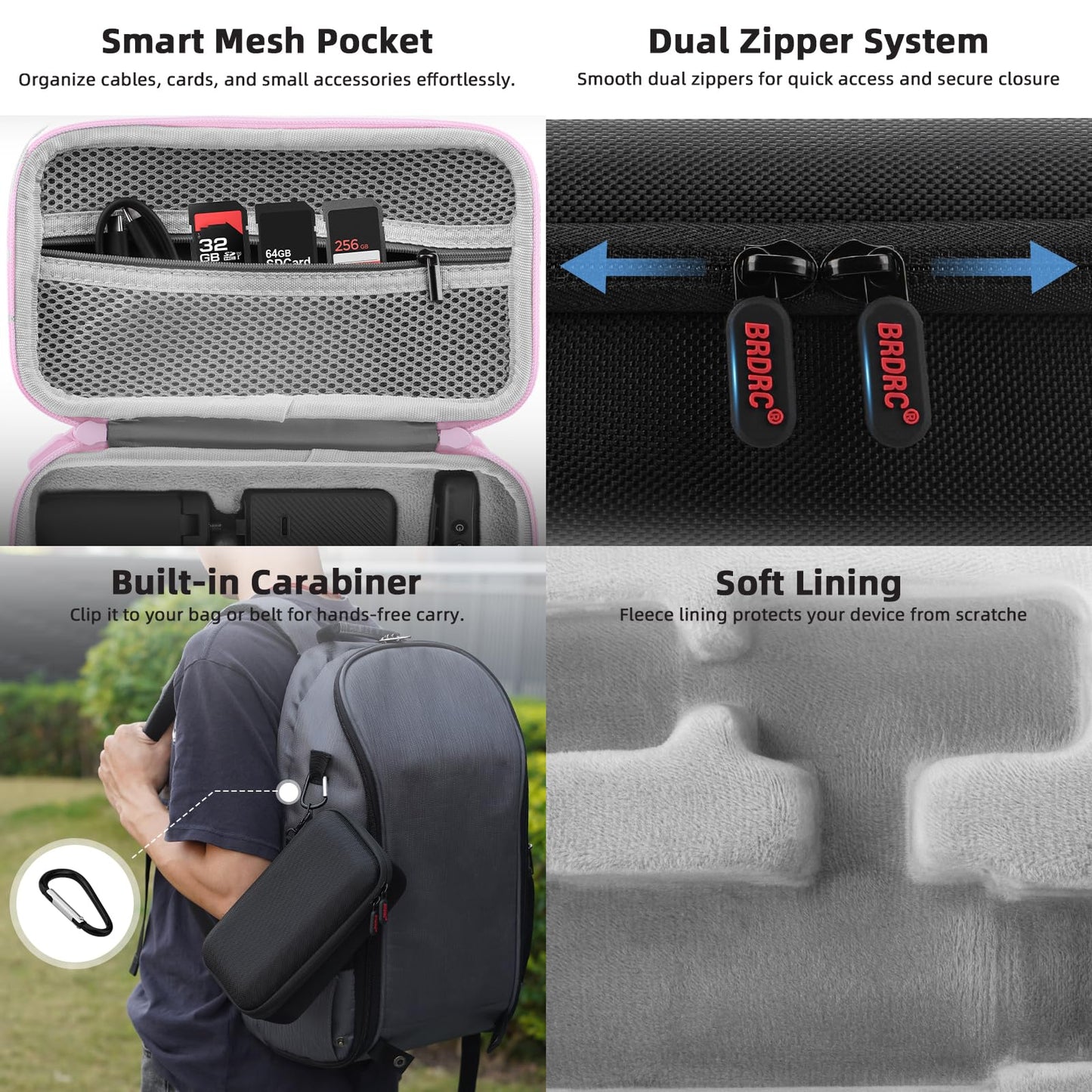BRDRC Osmo Pocket 3 Case, For Xtra Muse Portable Carrying Bag Protective Hard Storage Bag for DJI Osmo Pocket 3 Creator Combo/Xtra Muse Camera