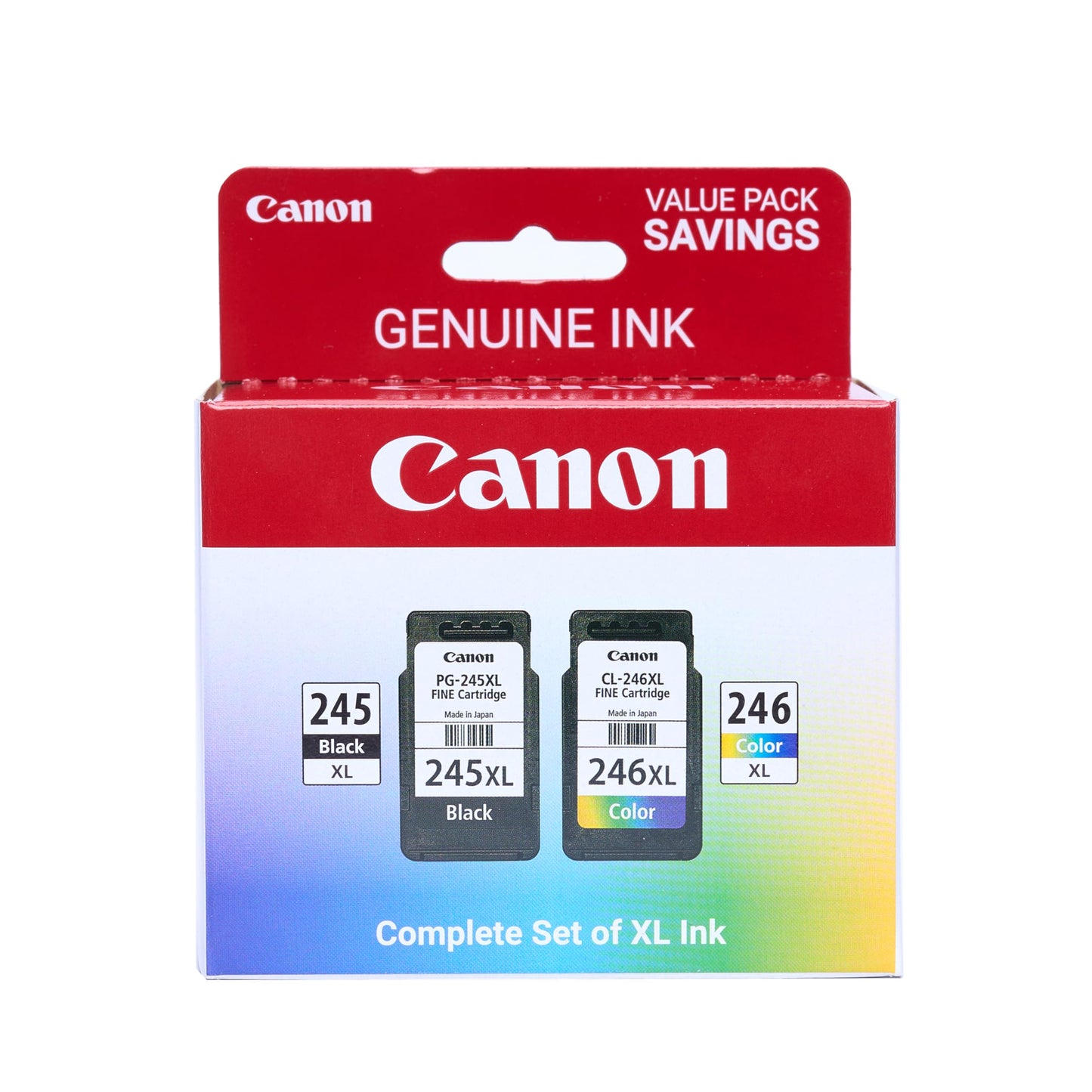 Canon PG-245 XL / CL-246 XL Genuine Ink Value Pack (2 Cartridges), Compatible with iP2820, MG2420/2924/2920/3020/2522/2525, MX492