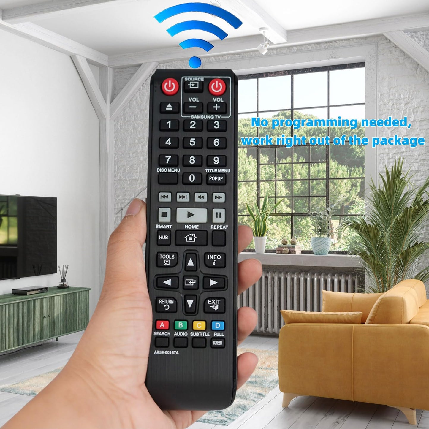 AK59-00167A Replacement Remote Compatible for Samsung Blu-ray Disc Player BD-J6300 BD-J6300/ZA BD-JM63 BD-JM63C BD-F7500 BD-F7500/ZA BD-F6500 BD-F6700