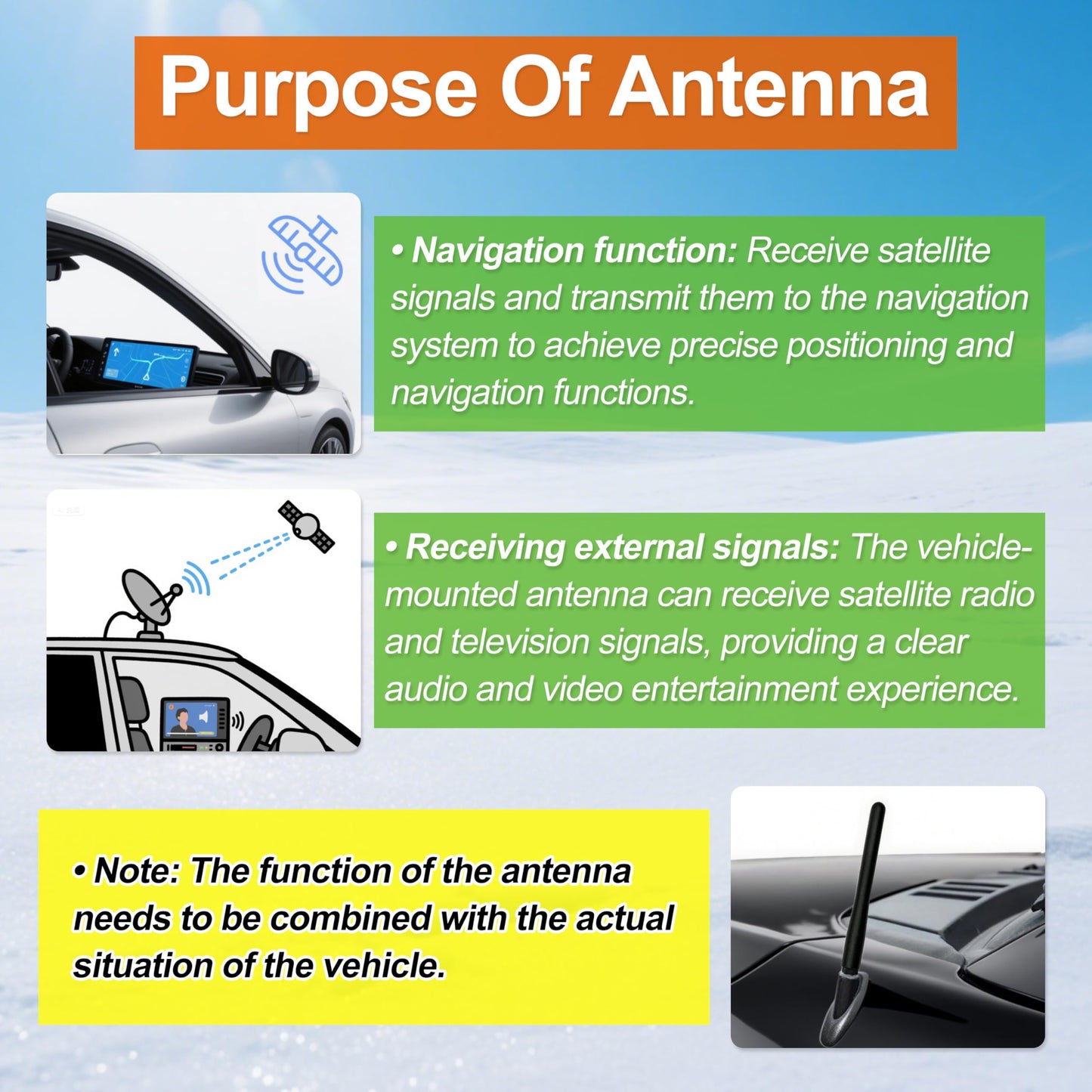 Short Antenna Car Truck Compatible with F150 F250 F350 Super Duty, Bronco, Ford Raptor Accessories & Dodge RAM - Carwash Safe Antenna for Truck 4 Inch