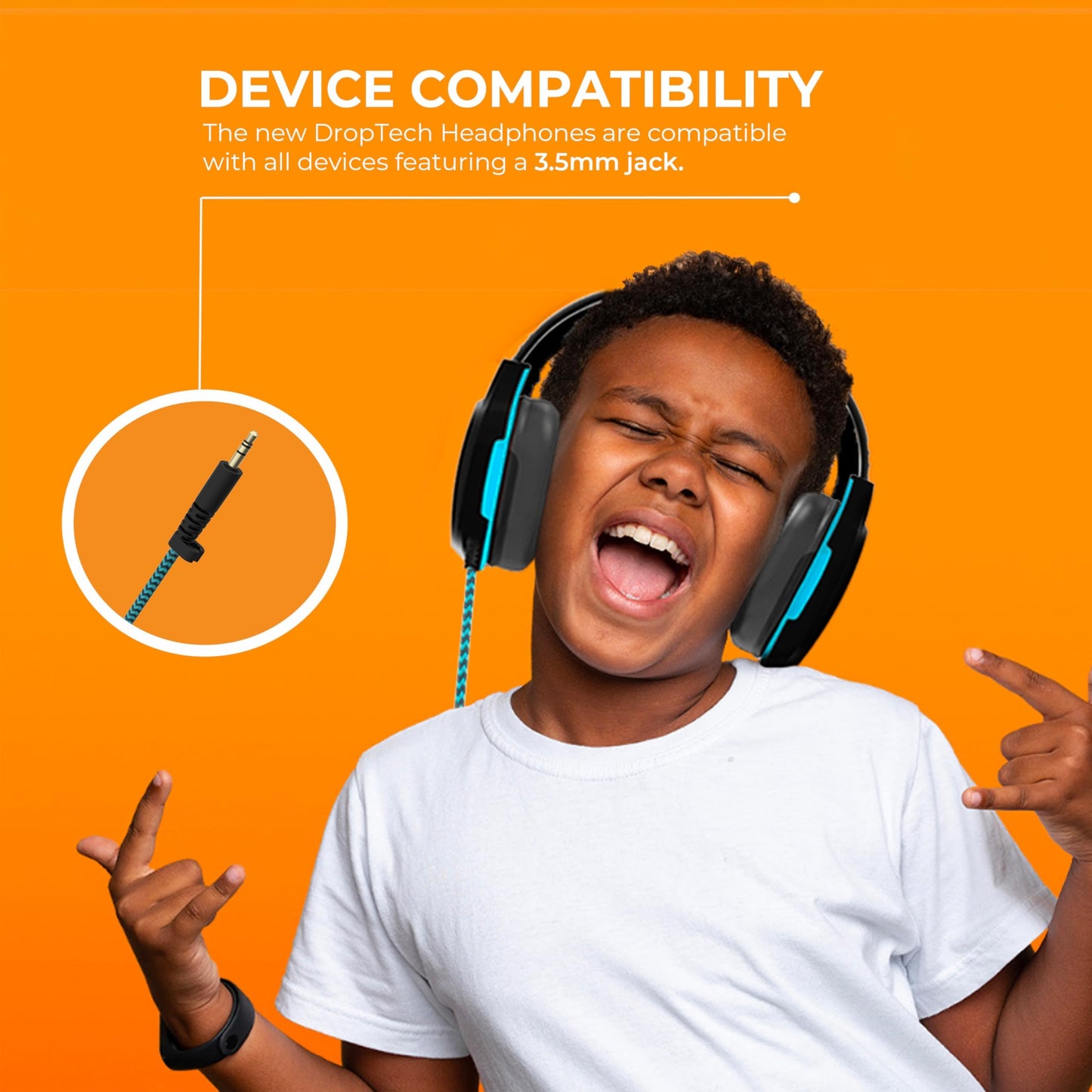 Gumdrop DropTech On-Ear Wired Headphones No Mic | 3.5 mm (40 Pack) - Long Tangle Free Chew-Proof Cord - Rugged Reliable Drop Tested and Comfortable…