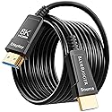 BlueRigger 8K Fiber Optic HDMI Cable 50FT (48Gbps, in-Wall CL3 Rated, 8K 60Hz, 4K 144Hz, HDCP 2.3, HDR10+) Ultra High Speed Long HDMI AOC 2.1 Cable