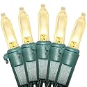 Christmas LED Lights 100 Warm White String Lights for Indoor and Outdoor Decorative Use, Holiday and Tree Decor, Patio Hanging Lighting Decorations