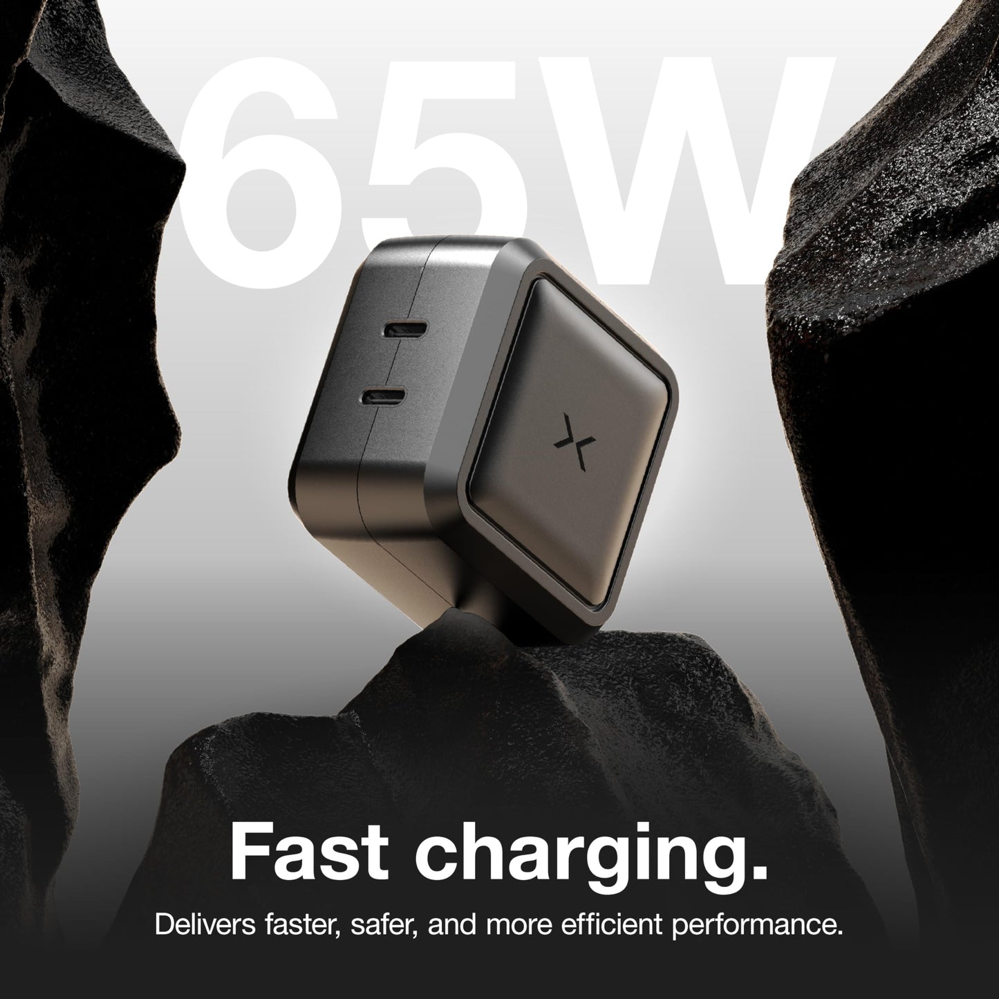 NOCO XGrid X65: 65W USB-C Charger - Dual Port GaN Power Adapter with PD 3.0, QC 4.0+, and PPS - Fast Charging with Smart Power Distribution - Foldable