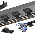Cable Management Under Desk, ?Up to 15 Cord??Enhanced Wire Holder? Cord Organizer, Adjustable Hook and Loop Cable Ties, Home Office Essentials, Cable