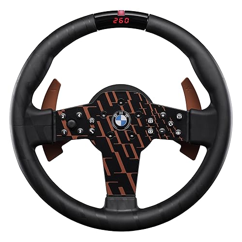 FANATEC Sim Racing CSL Steering Wheel BMW - Rubberized Grip, LED Display, RevStripe, Metal Shifter Paddles - PC, PS5, PS4
