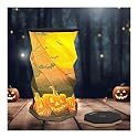 Halloween Gifts for Women Adults - Rechargeable Night Light - Table Decorations - Light Up Paper Lantern LED Lights - Spooky Candle Lantern