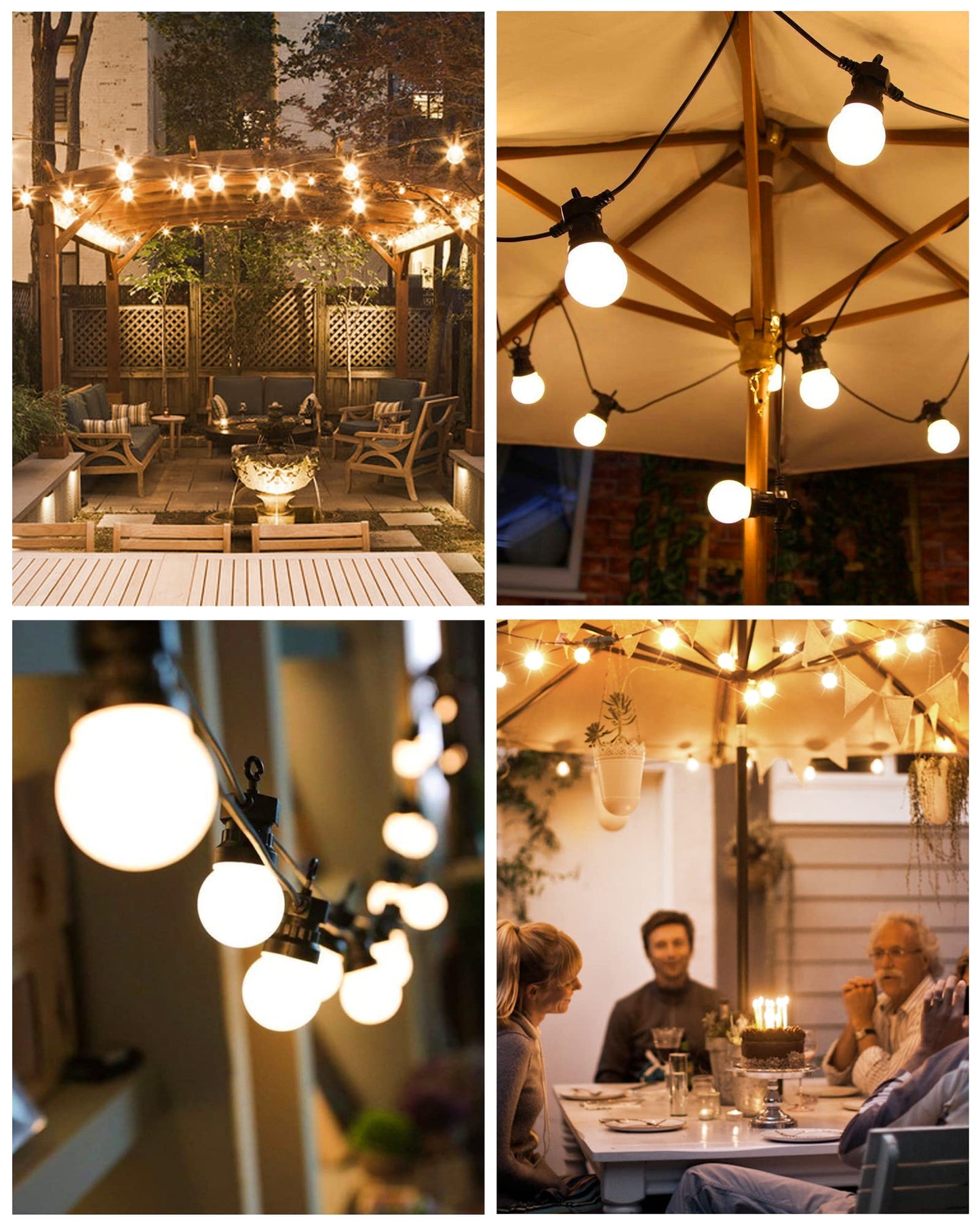 Baczao G14 LED Low Watt Light Bulbs, 15W Equivalent Small Globe Light Bulbs, 1W Soft White 3000K Small Night Light Bulbs for String Lights, Window