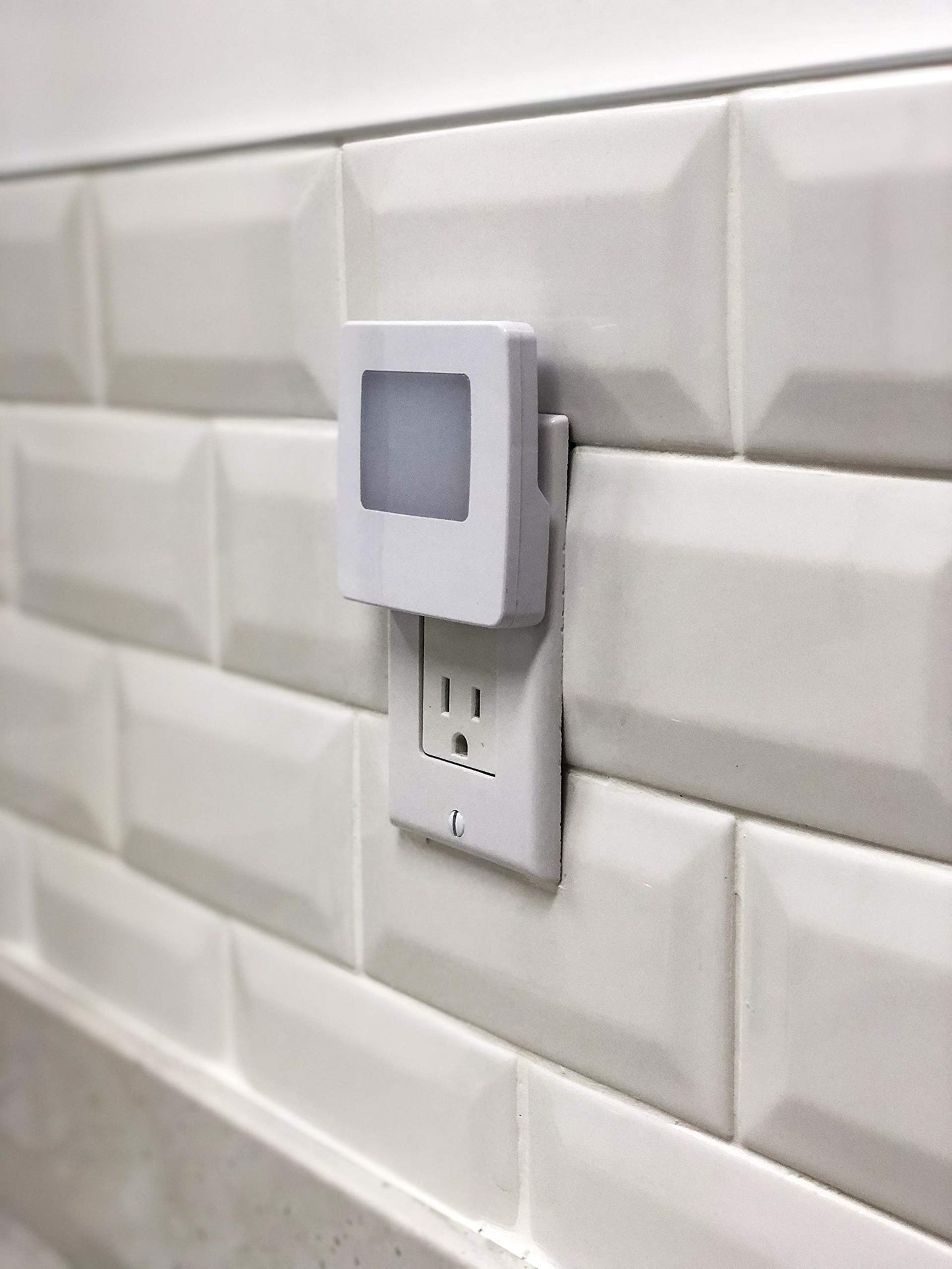 2 Slim Automatic Led Night Lights Plug into Wall I Dusk to Dawn Sensor Amber Night Light for Kids & Adult I Led Wall Lights Bedroom & Bathroom Night
