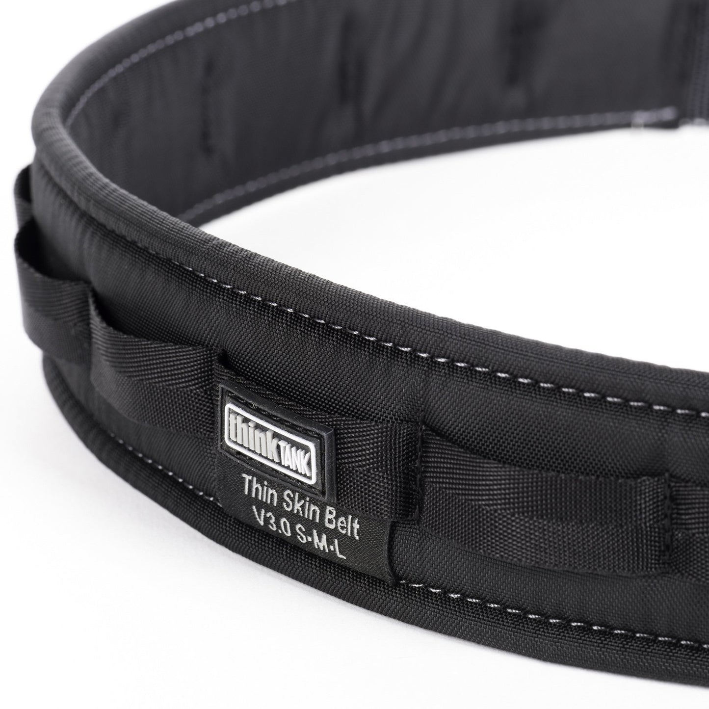 Think Tank Thin Skin Belt V3.0, Integrates with all Modular Compressible Pouches, Waist Size 27" - 42" (Black)