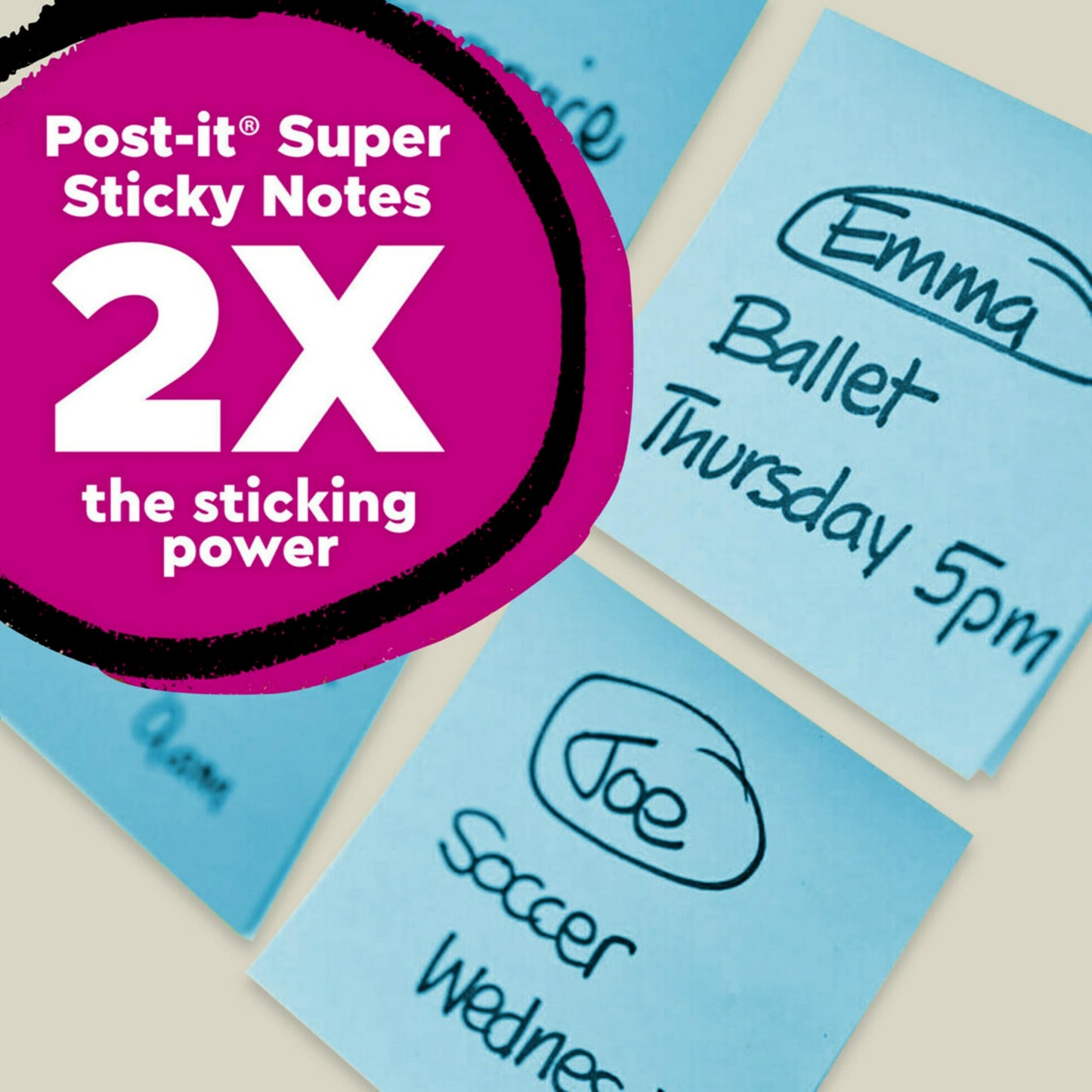 Post-it 100% Recycled Super Sticky Notes, 3 x 3 in, Oasis, 24 Pads