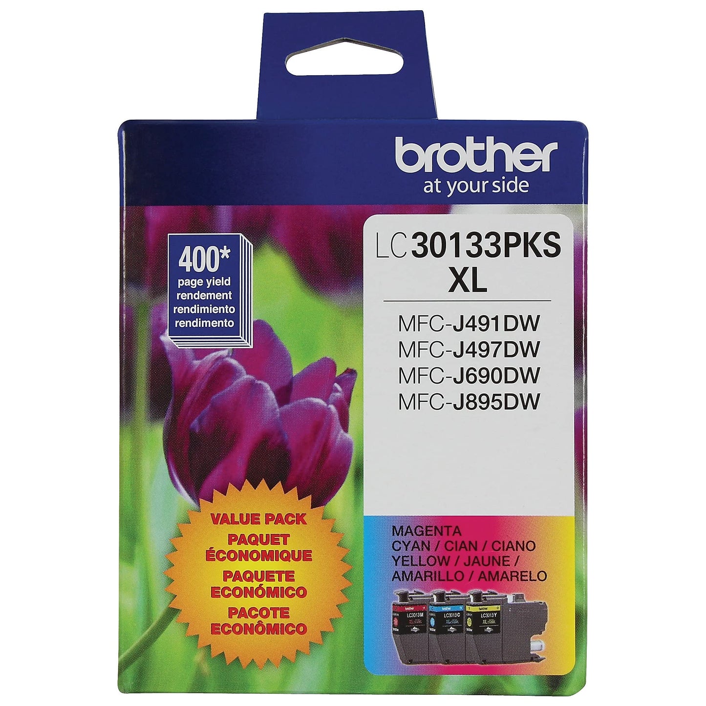 Brother High-Yield Color Printer Ink Cartridges LC3013 3-Pack for Work Smart Series - Professional Grade Ink for MFC-J491DW, J497DW, J690DW, J895DW