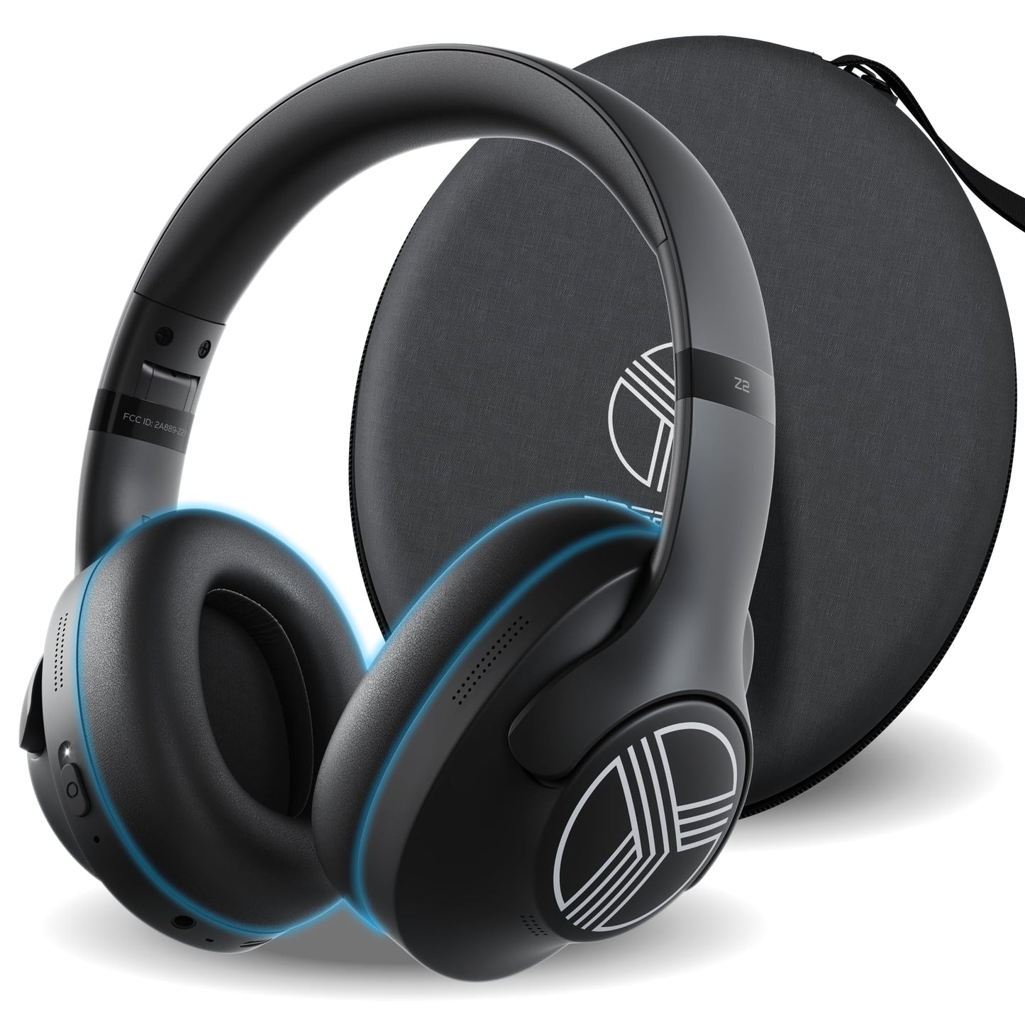 TREBLAB Z2 Hybrid Active Noise Cancelling Workout Headphones - Signature-HD Sound, Deep Bass, 58H Battery, Comfortable, Foldable Over Ear Bluetooth…