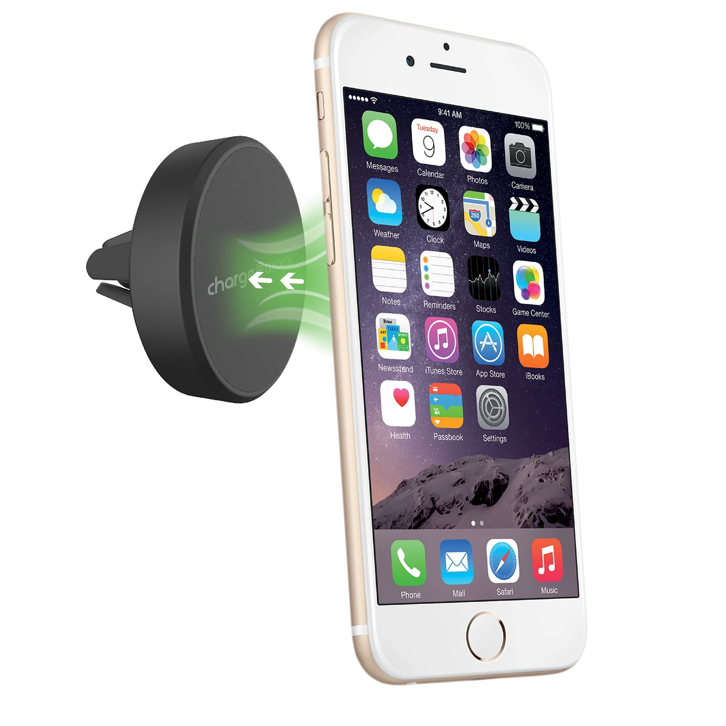 CHARGEWORX Magnetic Car Phone Mount for Air Vent, Universal Magnet Cell Phone Holder with 360° Rotation, Strong Magnetic Vent Mount for iPhone
