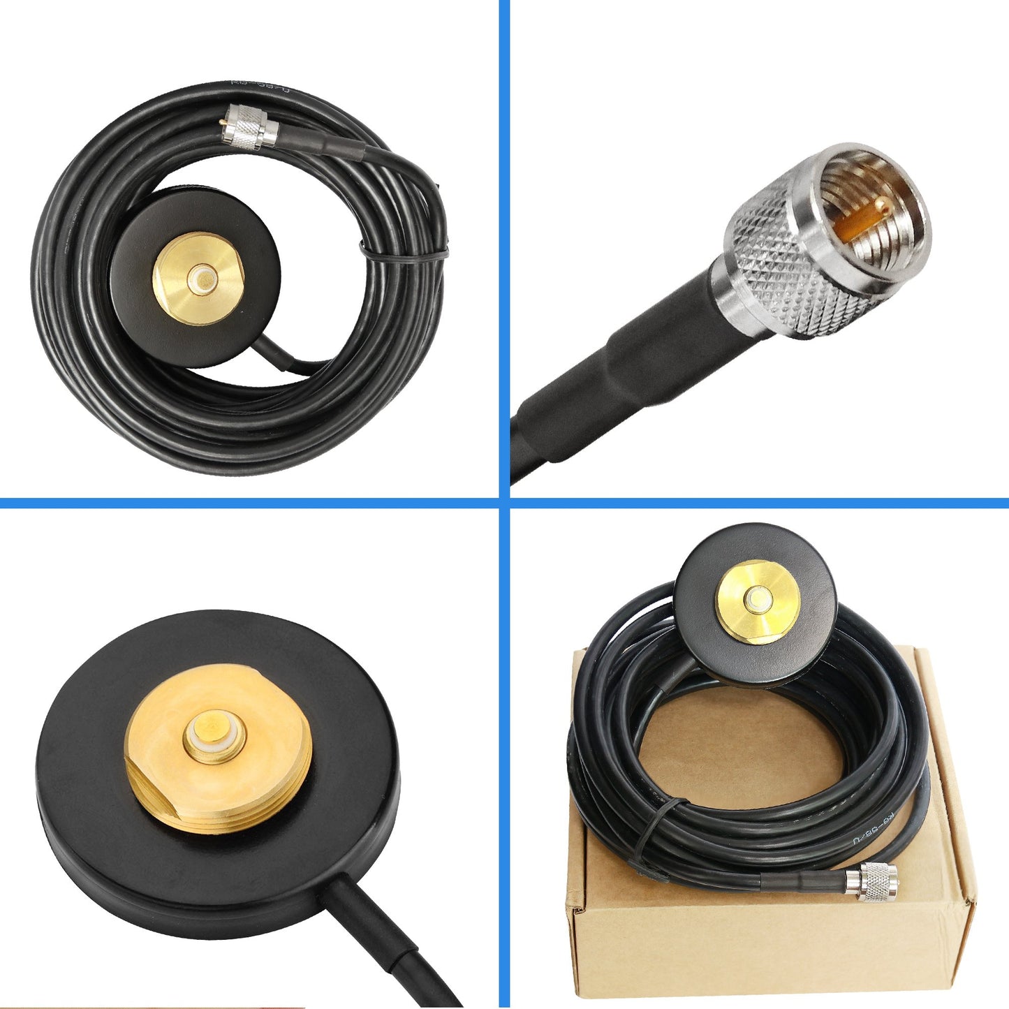 Amasu NMO Mount Antenna Base 5M Cable Mini UHF Plug for Car Bus Taxi Mobile Antenna