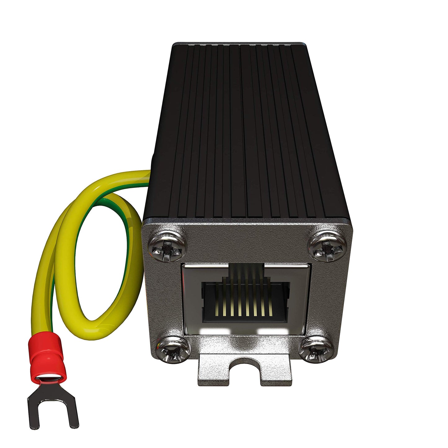 Ethernet Surge Protector / 2.5 Gigabit PoE++ 150W / Gas Discharge Tube + Silicon Avalanche Diode/Mounting Ears/Shielded RJ45 Lightning Suppressor/LAN