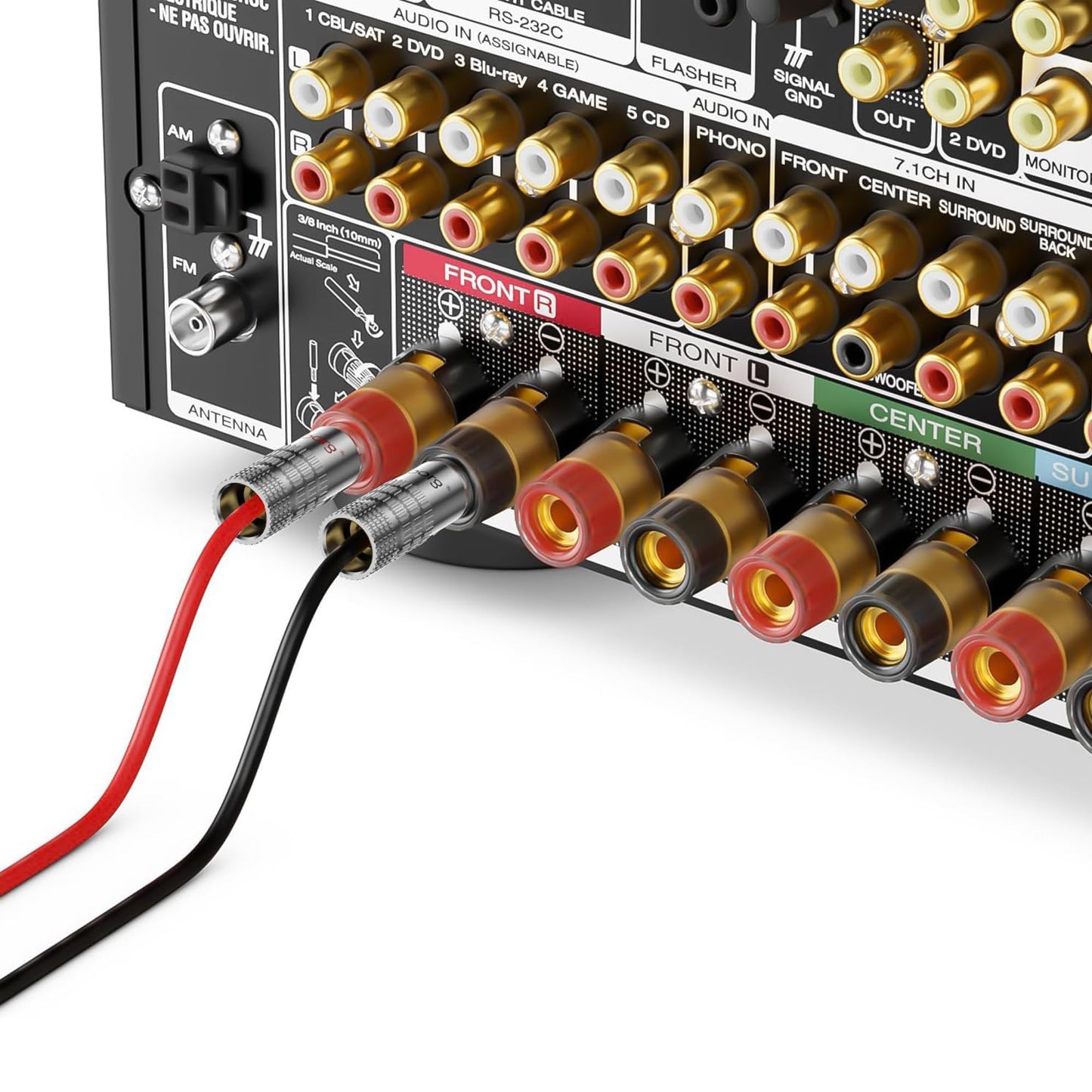 Viborg 8X HiFi Speaker Banana Connectors, 24K Gold-Plated Banana Plug, Dual Screws Locking, Hi-end Audio Speaker Banana Jack Terminals for Speaker