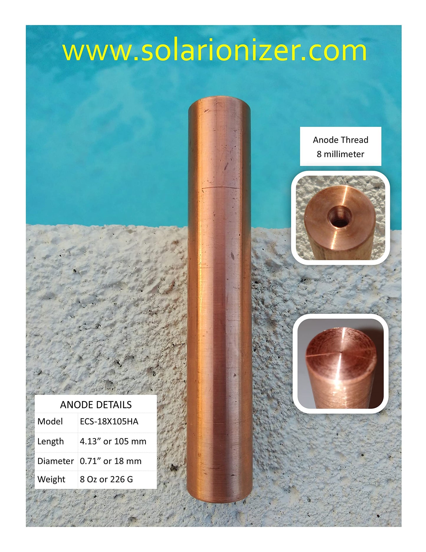 Original Solar Ionizer 14.0 Volts with LED On/Off | Ionization Power Equal to 3.5 Units of 7.0volts (98% of ionizers on Amazon) | No Wing-Screw Design