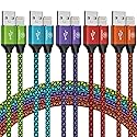 iPhone Charger 5 Pack 10 ft USB Lightning Cable Apple Mfi Certified Cable Fast Charging Cord Nylon Braided Compatible with iPhone 14 13 12 11 XS XR X…
